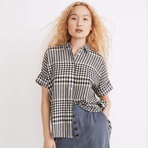 Madewell Plaid Courier Top